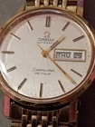 Omega Seamaster Day/Date Service Award Watch 25 Yrs Engraved Vintage Not Running