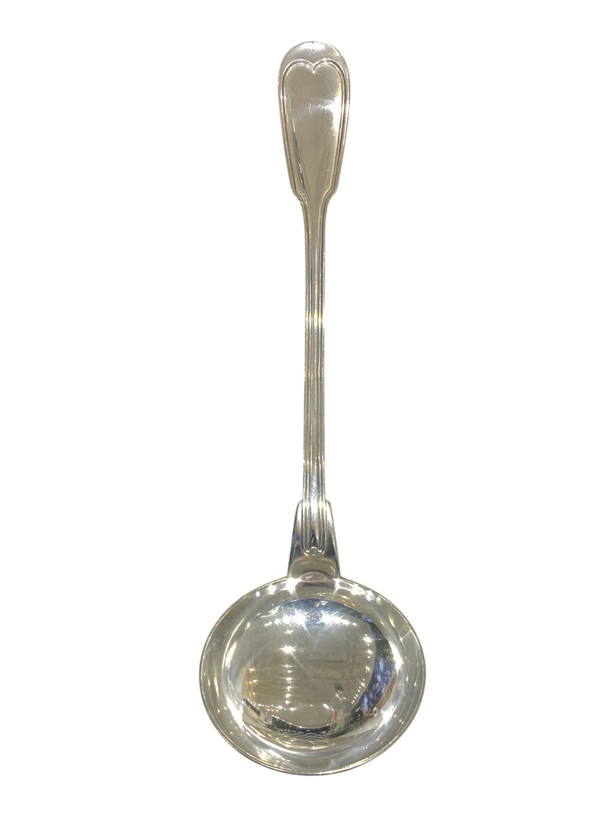Antique Christofle Silverplate Ladle "Filet" (Or "Chinon") Pattern 1869 Louche