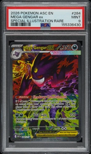 2026 POKEMON ASCENDED HEROES SPECIAL ILLUSTRATION RARE MEGA GENGAR EX PSA 9