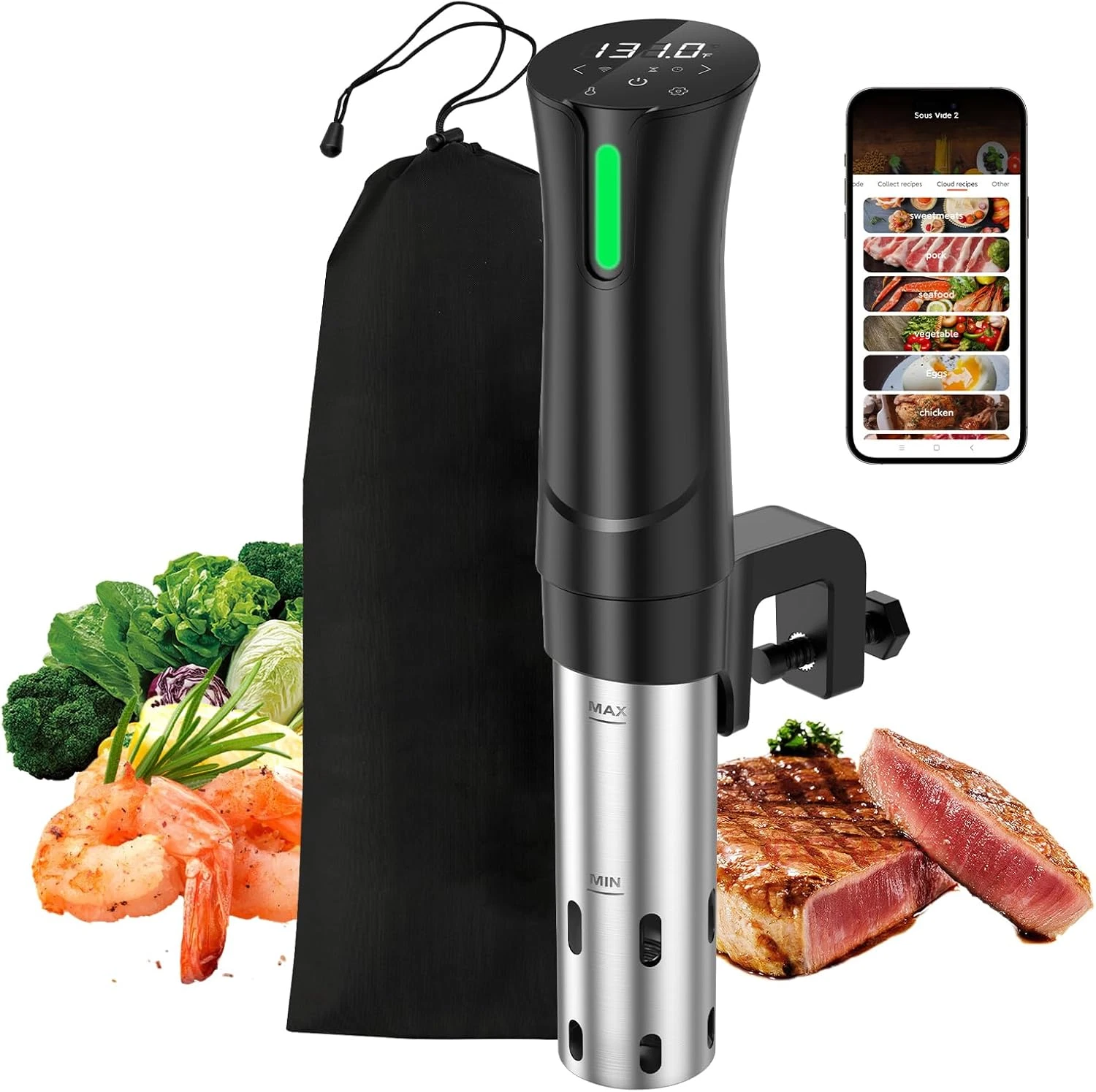 5G WiFi Sous Vide Cooker | 1100W Precision Circulator with App Control & Recipes
Opens in a new wind