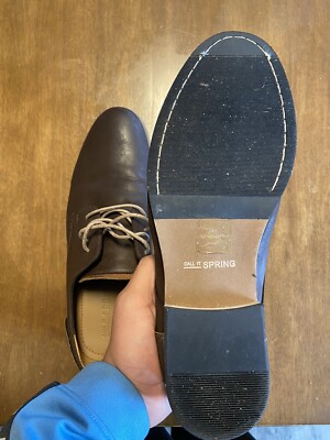 Call It Spring Size 10 Dark Brown Men\'s Leather Oxfords Call It Spring | Shoes | Call It Spring Mens Brown Oxford  main image 4