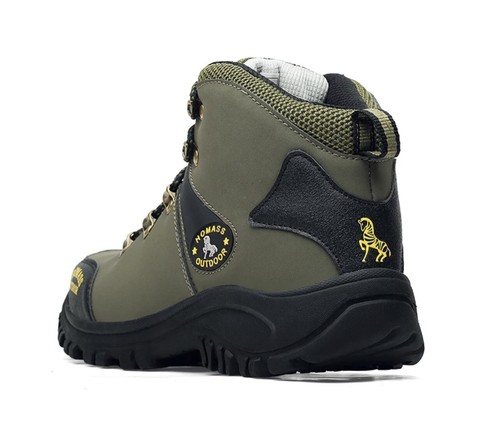 New Men's Winter Autumn Warm Plush High Top Ankle Boots Size 42 UK 8 New Khaki - 第 5/6 張圖片