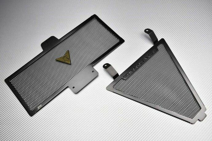 Grilles de radiateur haut de gamme pour Ducati Panigale 899 H8 en aluminium anodisé noir