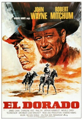 Filmplakat-Postkarte, EL DORADO, Western mit John Wayne, Robert Mitchum USA 1966