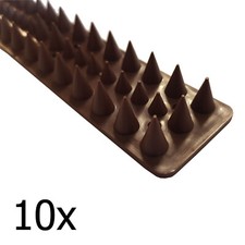 10er Pack 5 Meter ZAUNMAUER VOGELSPIKES (GA1250) Katzenabwehr Abschreckung Garten