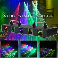 Disco Light 4/5 Lens 4/5 Beam Laser Light RGBY DMX Stage Effect DJ Halloween