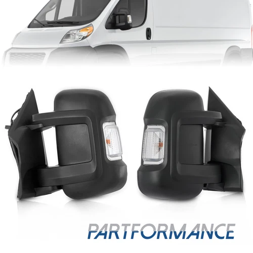 Pair Left & Right Power Heated Mirror Fit 2014-2023 RAM Promaster 1500 2500 3500