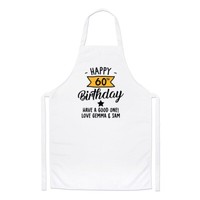 Personalisierte GlüCklicher 60. Geburtstag Y Banner KochschüRze Mama Papa Kochen