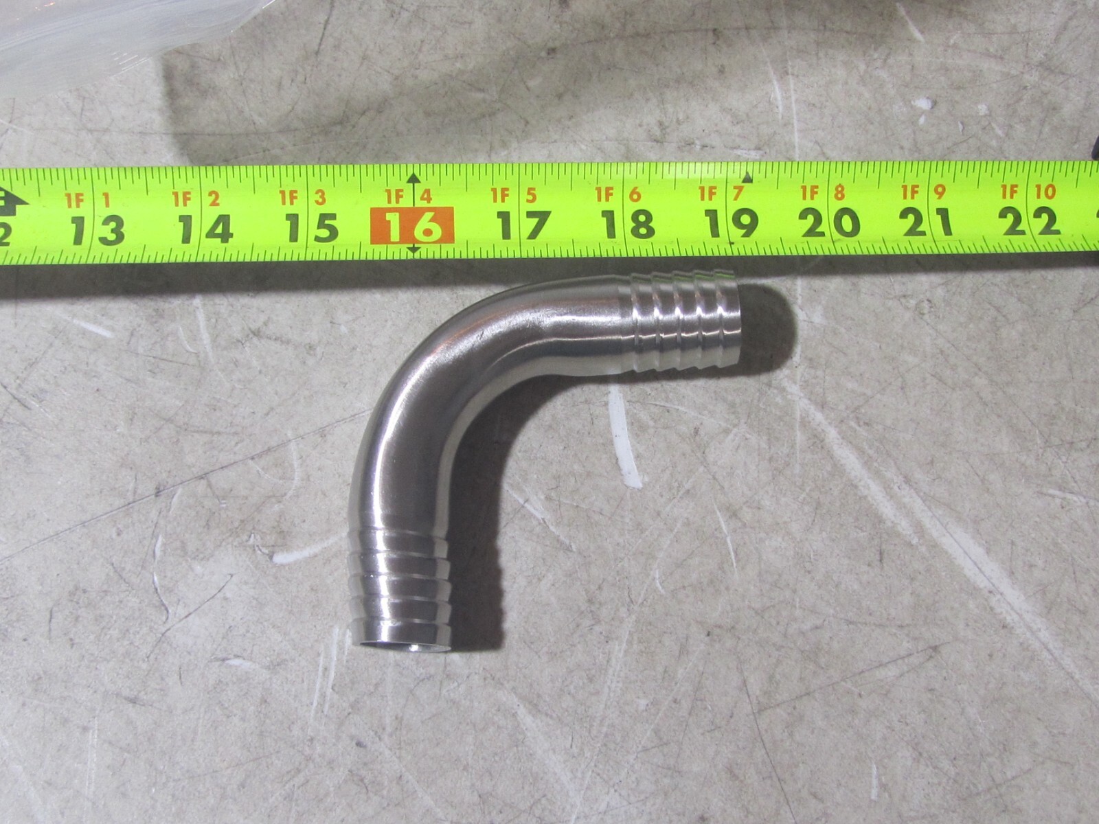 NEW 304 Stainless Steel Sanitary Hose Barb Fitting 1" X 1" 90 DEGREE ELBOW 25MM