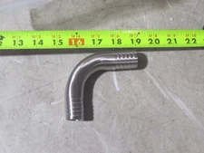 NEW 304 Stainless Steel Sanitary Hose Barb Fitting 1" X 1" 90 DEGREE ELBOW 25MM