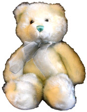 NWOT Aurora Teddy Bear Stuffed Animal Plush Toy w/ Bow Soft Cuddly VTG 1997