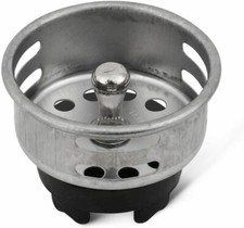 Stainless Steel Replacement Strainer Stopper Basket for Bar or Prep Sinks Drains