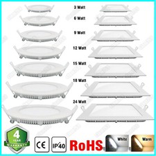 3W 9W 12W 15W 18W 24W LED Panel Downlight Einbauleuchte Deckenleuchte Ultraslim