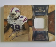 2011 Topps Five Star Marcell Dareus Jersey Auto Card /75