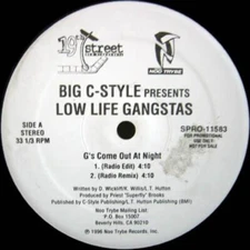 Big C-Style Presents Low Life Gangstas - G's Come Out At Night (12", Promo)