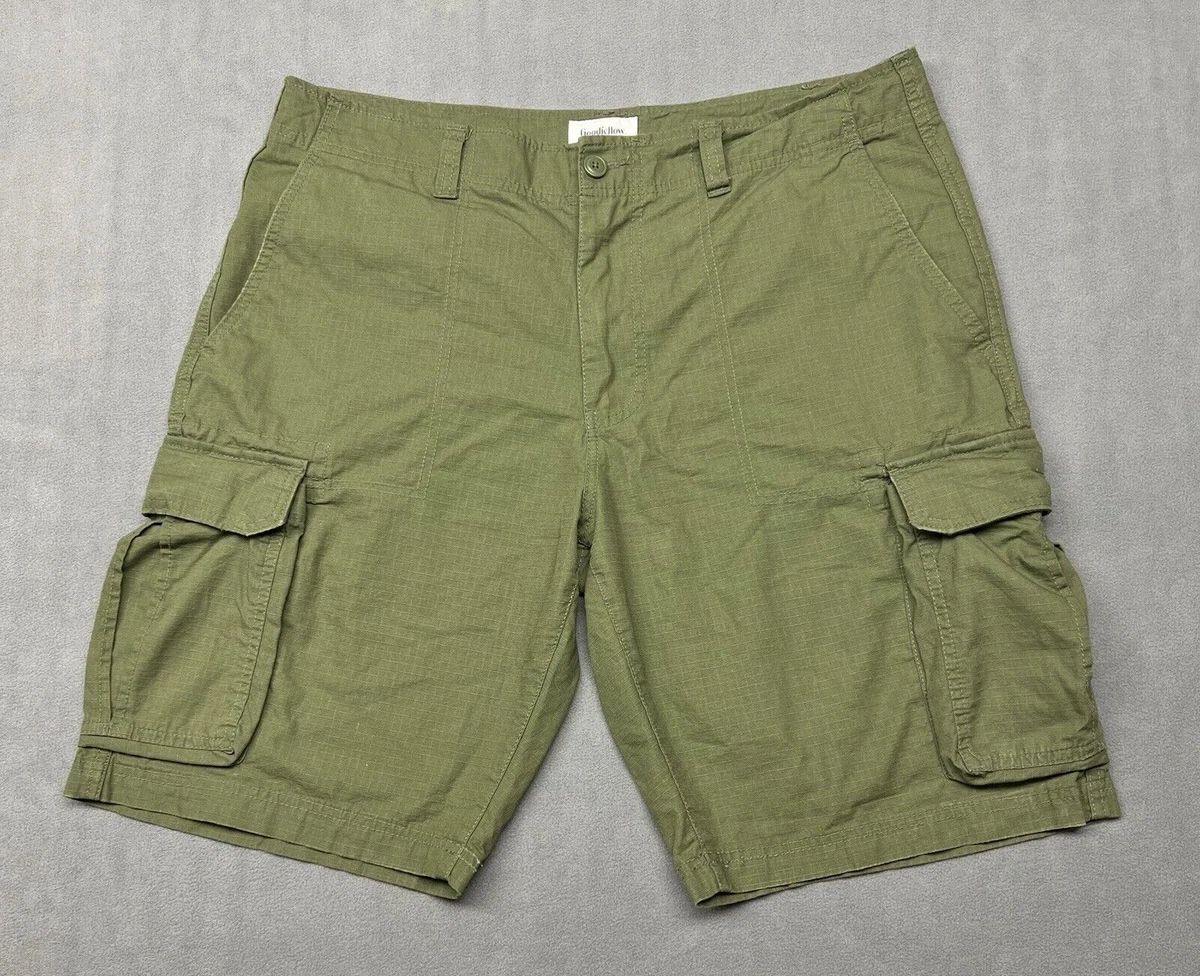 Goodfellow & Co. Short homme 31X8 tilleul coton stretch chino kaki