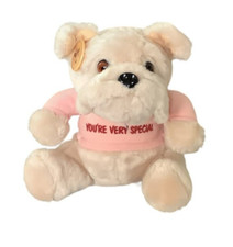 Russ Puppy 7 Inch Beige  You're Very Special" Sweater Plush Collectible Toy EUC