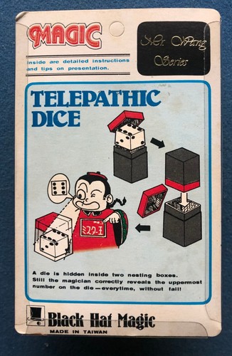 Vintage Magic Trick Telepathic Dice Black Hat Magic 1992 Prediction Effect - Bild 2 von 3