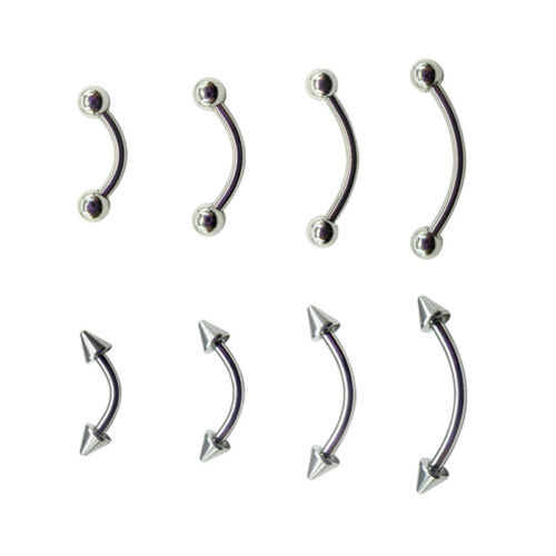 100pcs/lot Body Piercing Eyebrow Jewelry Curve Barbell Ring Cone&Ball Wholesale - Picture 1 of 5