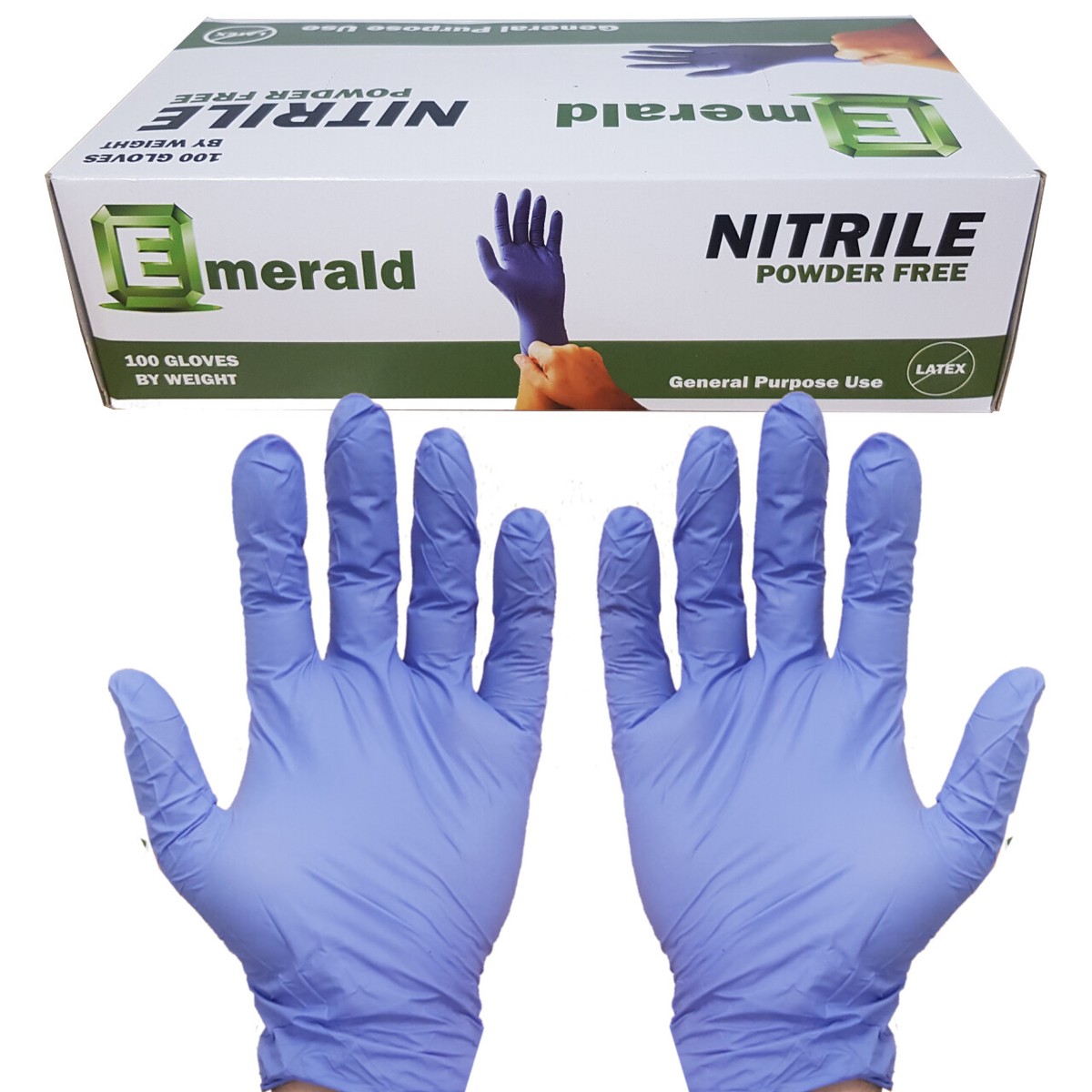 Emerald Gloves Nitrile Disposable Nitrile Gloves 12” Sterile BENS