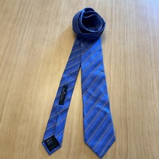 MARK ANTHONY MEN'S TIE 100 SILK MADE IN CHINA Blue Stripe