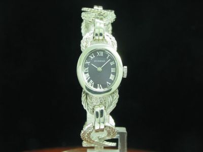Dugena 800 Silber Handaufzug Damenuhr / Kaliber Bifora 52-2
