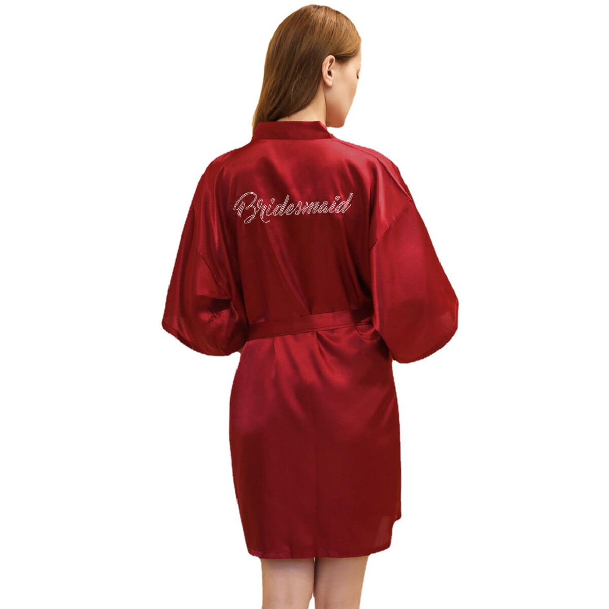Personalized Satin Silk Wedding Robe Bridesmaid Bride Hen Party