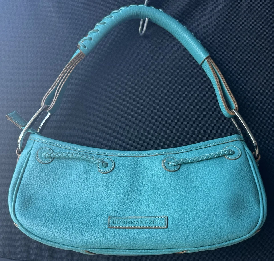BCBGMaxazria новый галечный натуральной кожи сумочки бирюзовый зеленый - Изображение 2 из 4