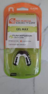 Shock Doctor Gel Max Lemon Lime Flavor Fusion Mouthguard, Youth Age 10-