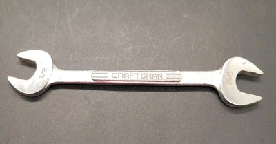  Craftsman 9/16'' 1/2'' Open End Wrench Vintage =V= Series Made in USA 