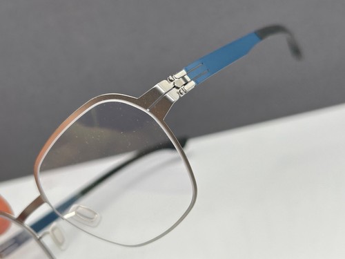 Ic Berlin Brille Herren Damen silber matt blau rund eckig Panto Theda NP:499€ - Bild 6 von 12