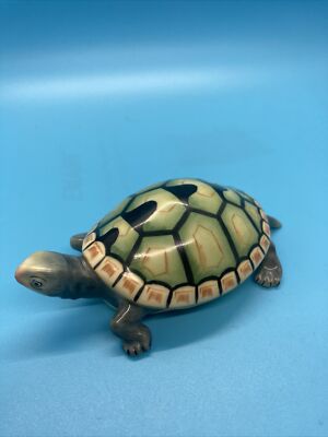 Rare Vintage Herend 4  Turtle Porcelain Hand painted Made in Hungary