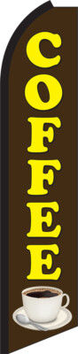 Coffee Swooper Flag Feather Super Bow Banner