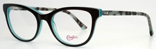 CANDIES CA0162 050 Dark Brown Teal Womens Semi Cat Eye Eyeglasses 50-18-140 B:38
