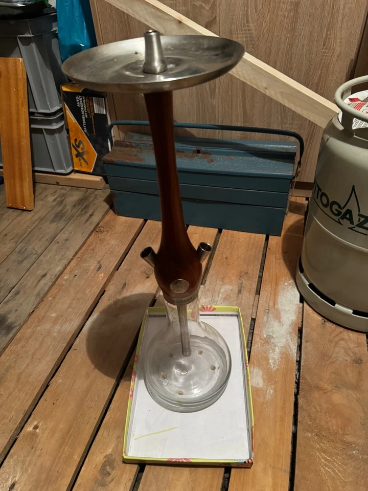 shisha wookah gebraucht glas holz - Bild 4 von 4