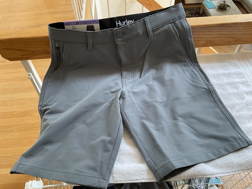 Hurley Hombre Híbrido Corto Talla 30 Cintura Gris NUEVO - Imagen 2 de 6