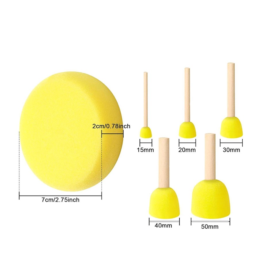 Pclapora 31-teiliges Schwammpinsel Set - Kreativset Für Kinder Malerei