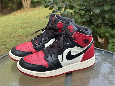 Nike Air Jordan 1 Retro High OG BG Bred Toe YOUTH Sz 6Y Nike Air Jordan 1 Retro High OG BG Bred Toe YOUTH Sz 6Y