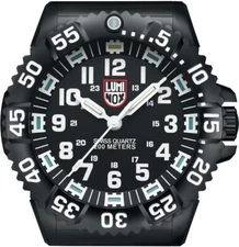 Luminox BIG40 Wall Clock (XL.BIG.40), Black Dial, White Figures, 400mm, LED Lit