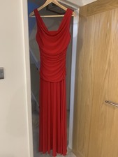 Stunning Cowl Neck Red Maxi cocktail evening dress NIGHTWAY Party Dress 8,10,12