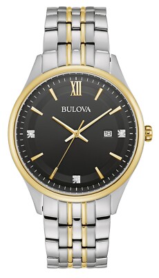 Bulova Men's Classic Calendar Quartz Silver Stainless Steel Watch 40 MM 98D160