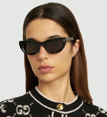 メガネ GUCCI Gucci - GG1521O - 001 BLACK BLACK TRANSPARE Gucci GG1521O 001 Eyeglasses Shiny Black - eye-oo.com