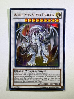 Azurblauäugiger Silberdrache SDBE-DE040 Ultra Rare UNL Auflage YuGiOh Karte NM