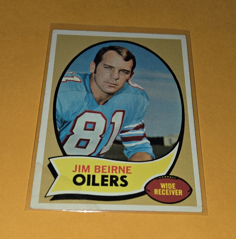 Topps 1970 Jim Beirne Houston Oilers Rookie Card #19 Football