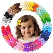 Hair Bows for Girls, 60PCS 2" Fully Lined Alligator Hair Clips, Toddler Hair ...