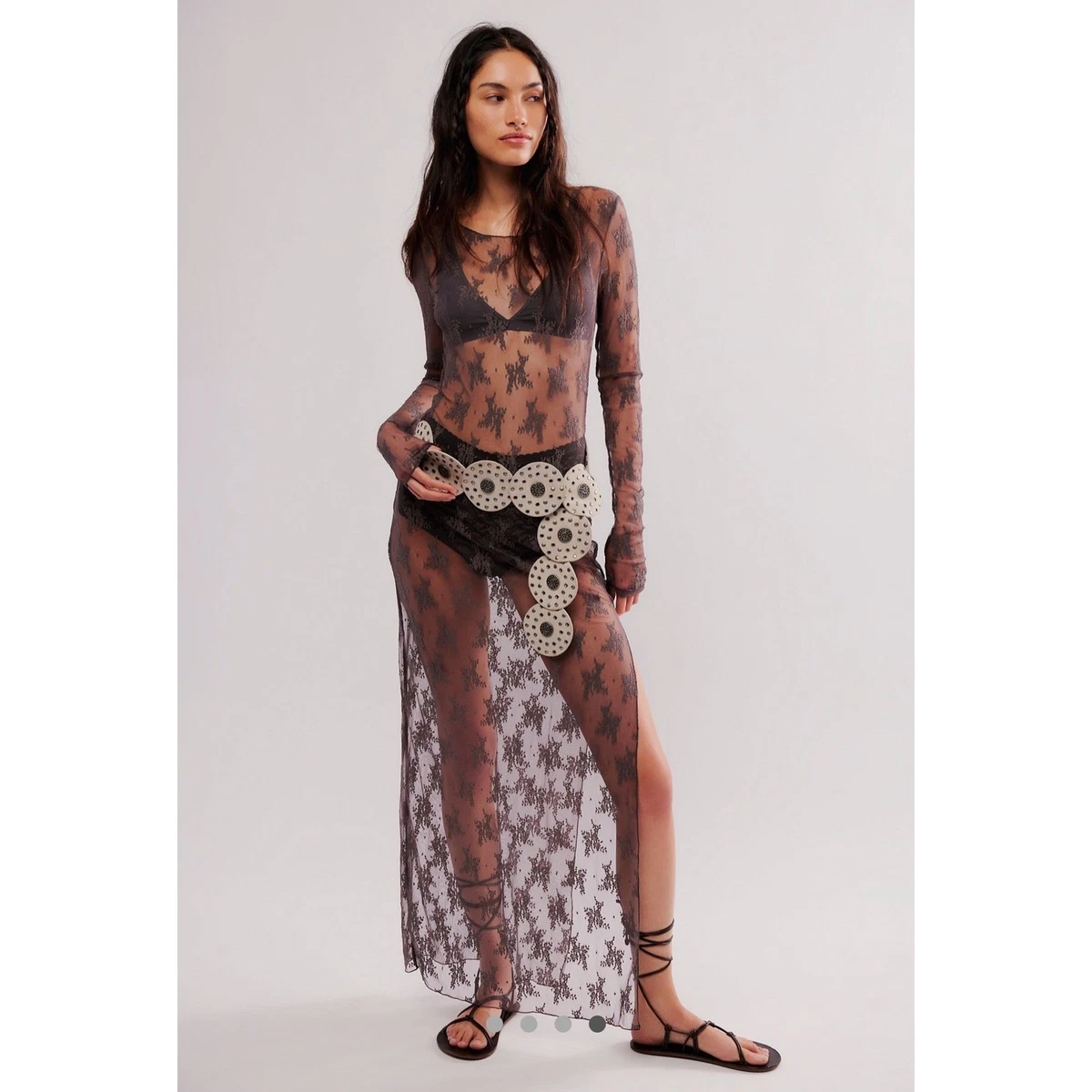 Abitino Intimo Free People, Stile Slip Dress A Vita Alta, Senza Cuciture, Colore Nude, Taglia M/L