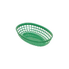 Winco PFB-10G 9-1/4 x 5-3/4 Oval Fast Food Basket | Green