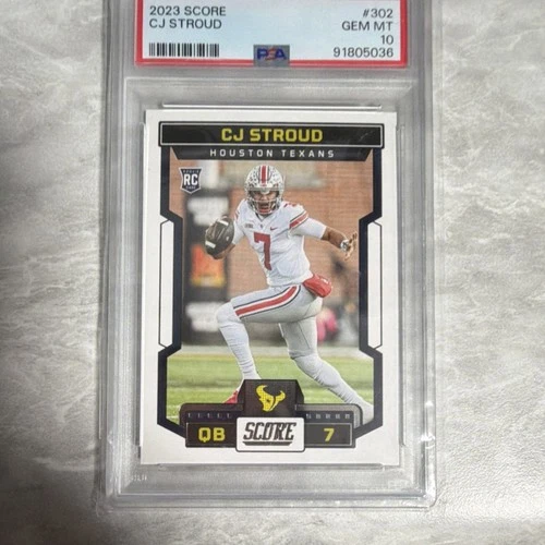 Panini 2023 Score Rookie Base CJ Stroud #302 Houston Texans PSA 10 Football