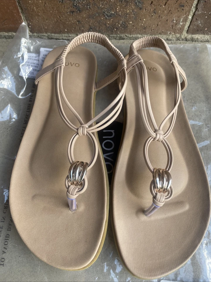 Novo Women’s Tazia Nude Sandals - Size 10 - image 3 of 4