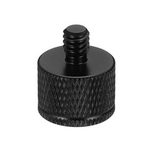 Mic Stand Adapter 5/8" Female to 1/4" Male Microphone Screw Adapter Black